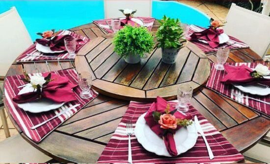 Jogo americano mesa redonda